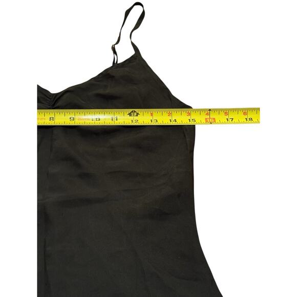 Vintage Express Silk Cami S Black Y2K Slip Top Lingerie Fairycore Whimsygoth - Picture 8 of 9